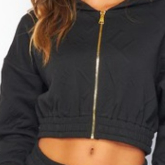 CROPPED HOODIE SWEATSUIT - Picture 4 of 4